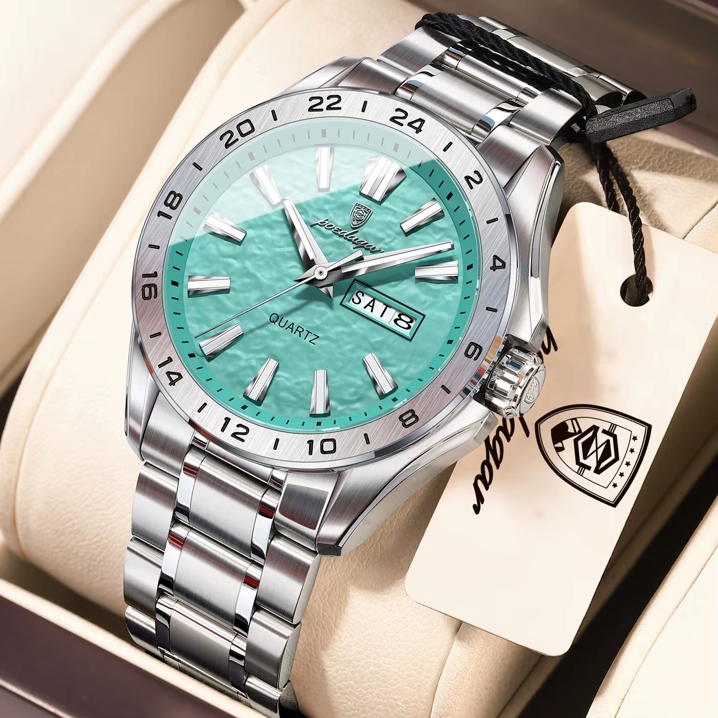 Exquisite Fashion Man Watches High Quality Waterproof Luminous Business Watch for Men Date Week Quartz Men'S Wristwatch