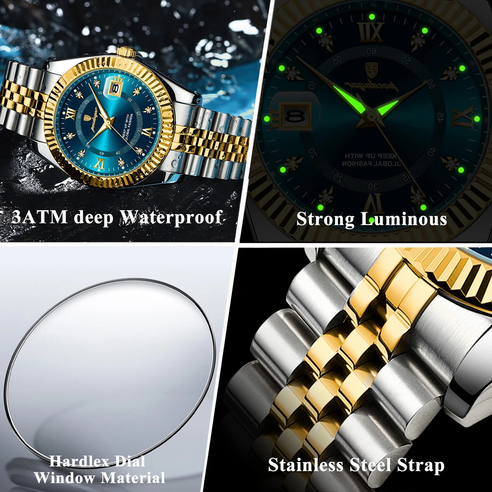 Luxury Brand Man Wristwatch Waterproof Luminous Date Men Watch Stainless Steel High Quality Sports Men'S Quartz Watches