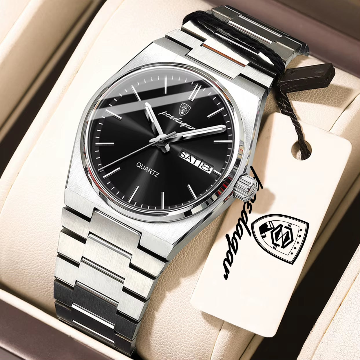 Exquisite Watches for Women Waterproof Luminous Date Week Ladies Watch Stainless Steel Luxury Woman'S Quartz Wristwatch