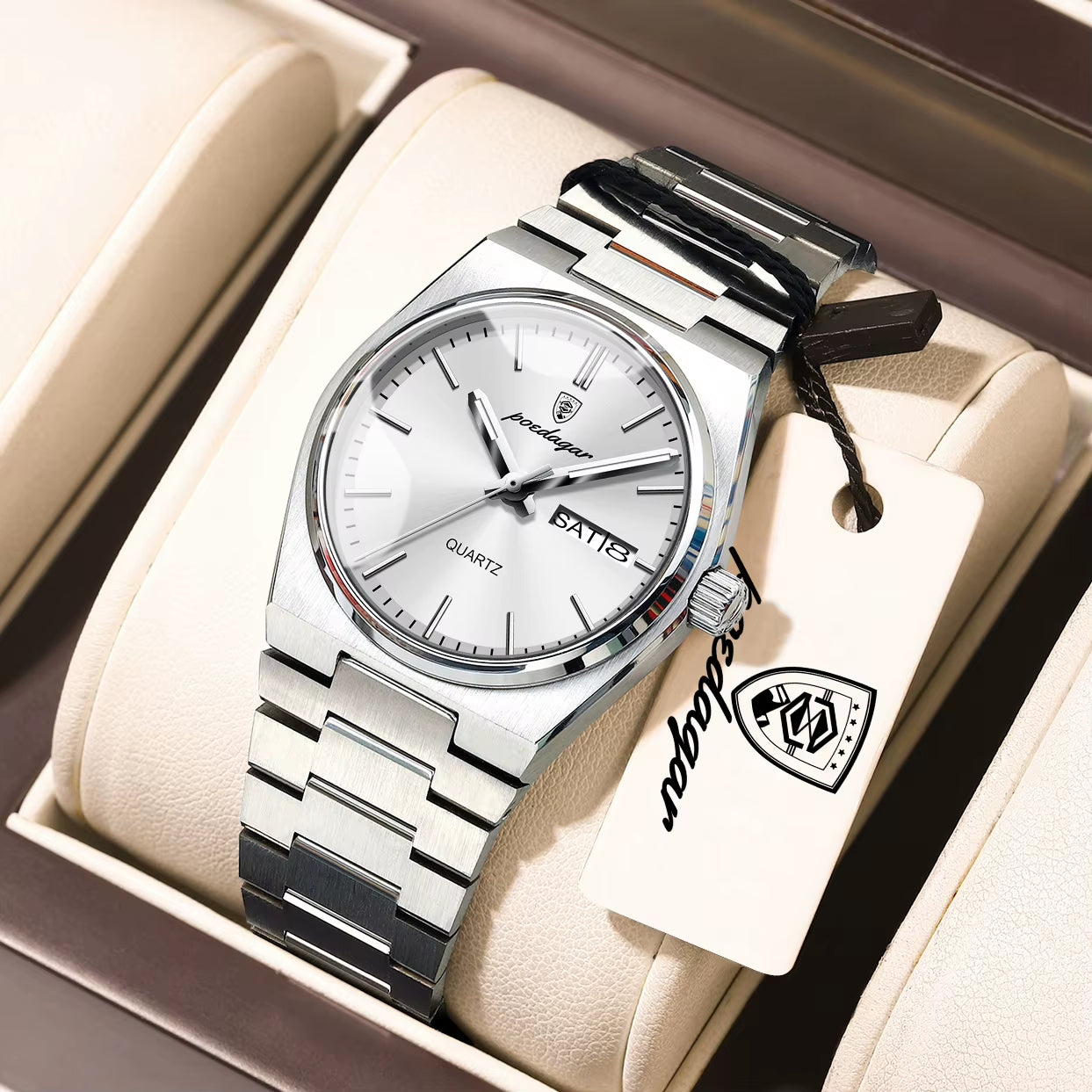 Exquisite Watches for Women Waterproof Luminous Date Week Ladies Watch Stainless Steel Luxury Woman'S Quartz Wristwatch