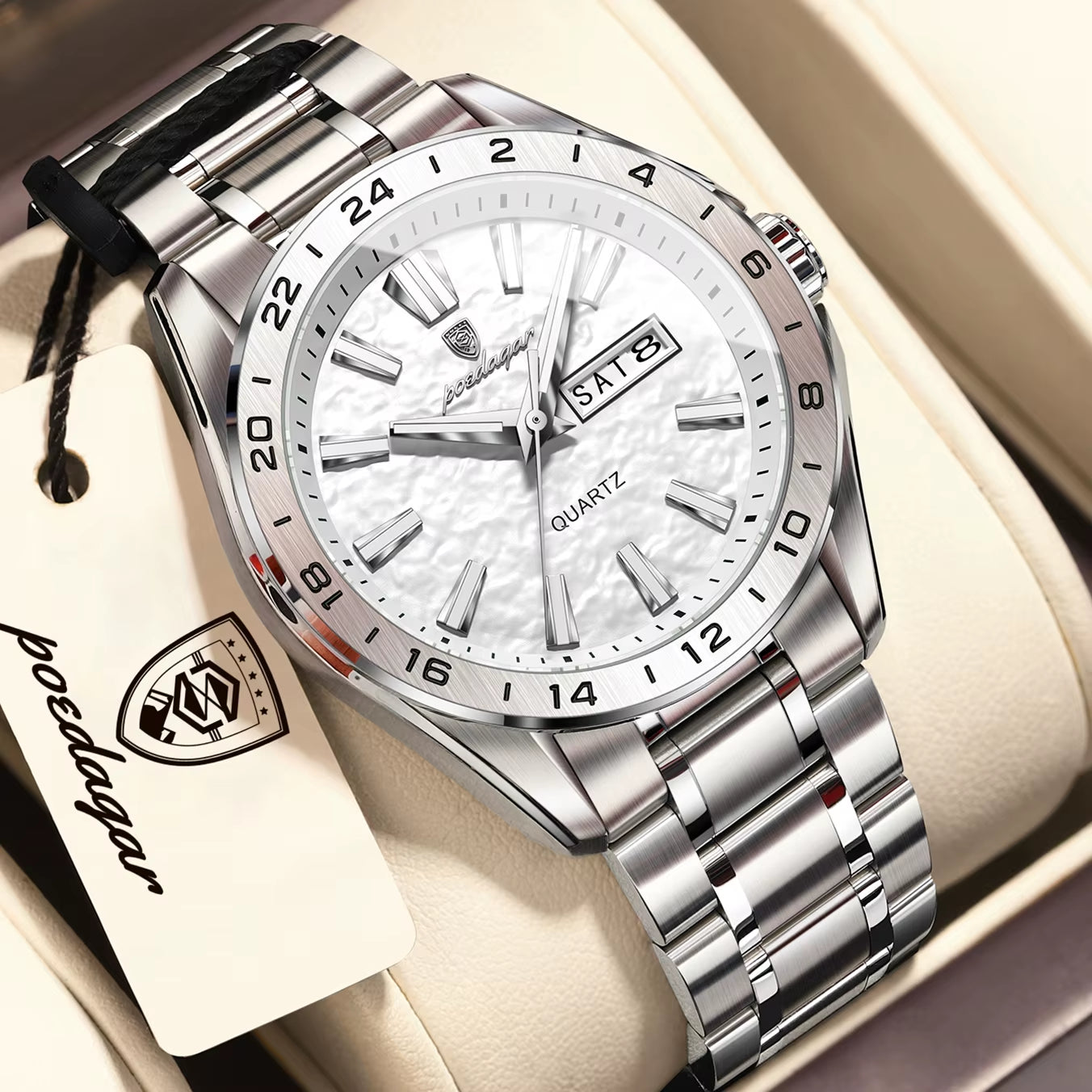 Exquisite Fashion Man Watches High Quality Waterproof Luminous Business Watch for Men Date Week Quartz Men'S Wristwatch