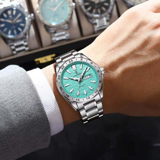 Exquisite Fashion Man Watches High Quality Waterproof Luminous Business Watch for Men Date Week Quartz Men'S Wristwatch